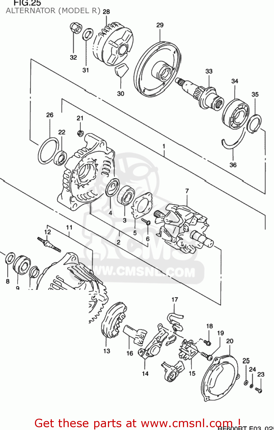 ALTERNATOR (MODEL R) RF600R 1995 (S) USA (E03)