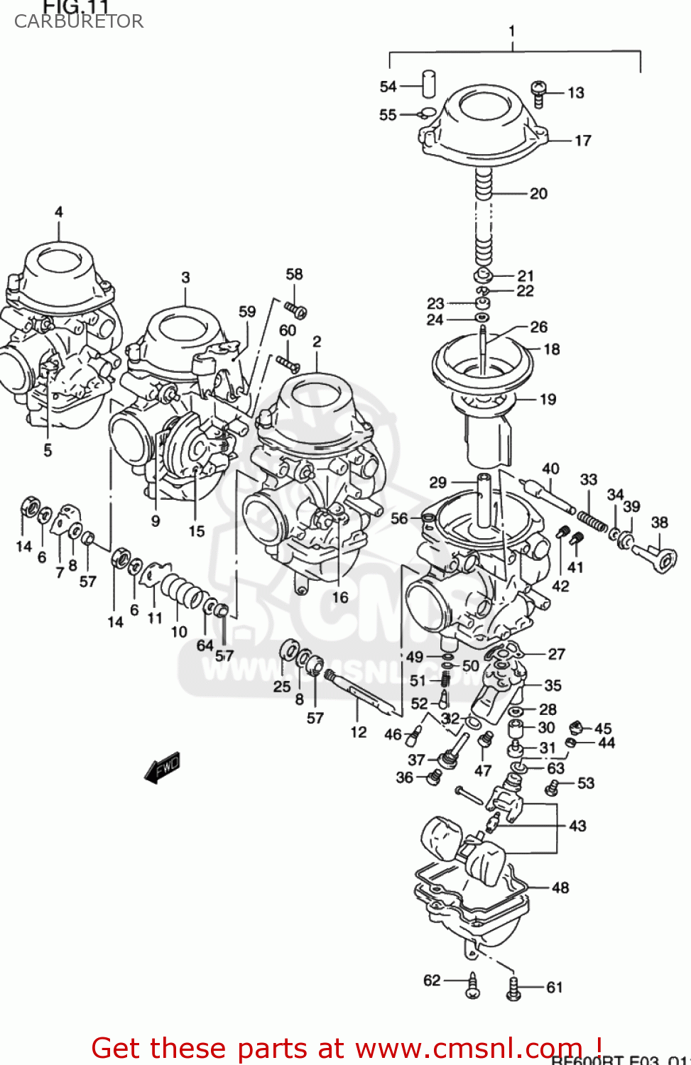 CARBURETOR RF600R 1995 (S) USA (E03)