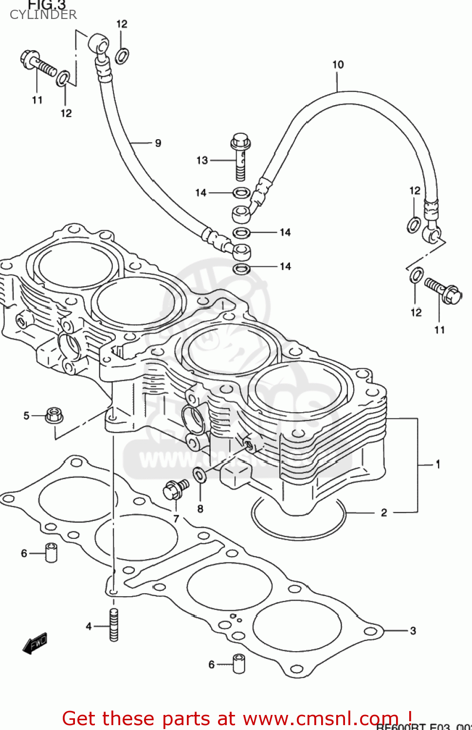 CYLINDER RF600R 1995 (S) USA (E03)