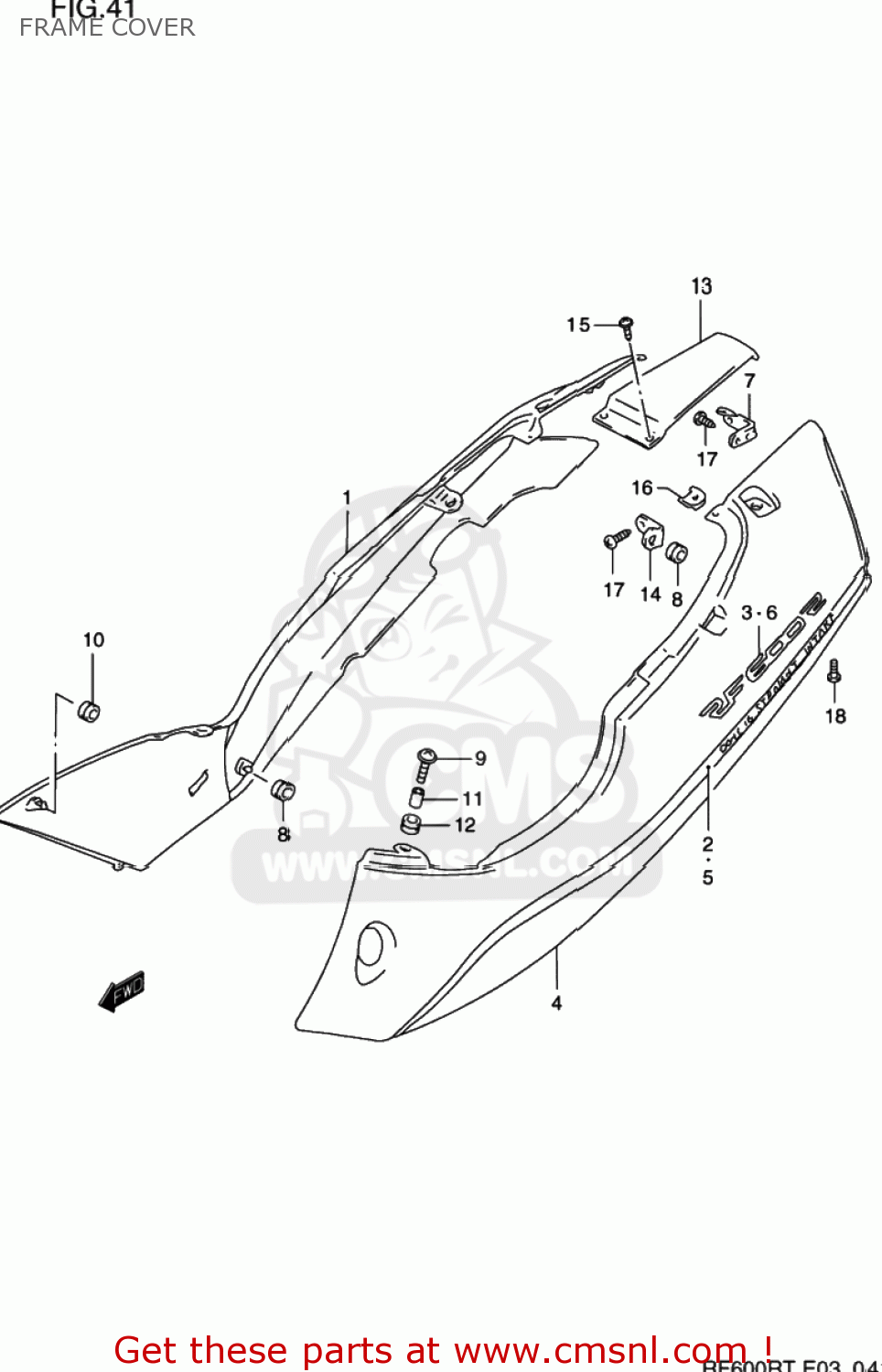 FRAME COVER RF600R 1995 (S) USA (E03)