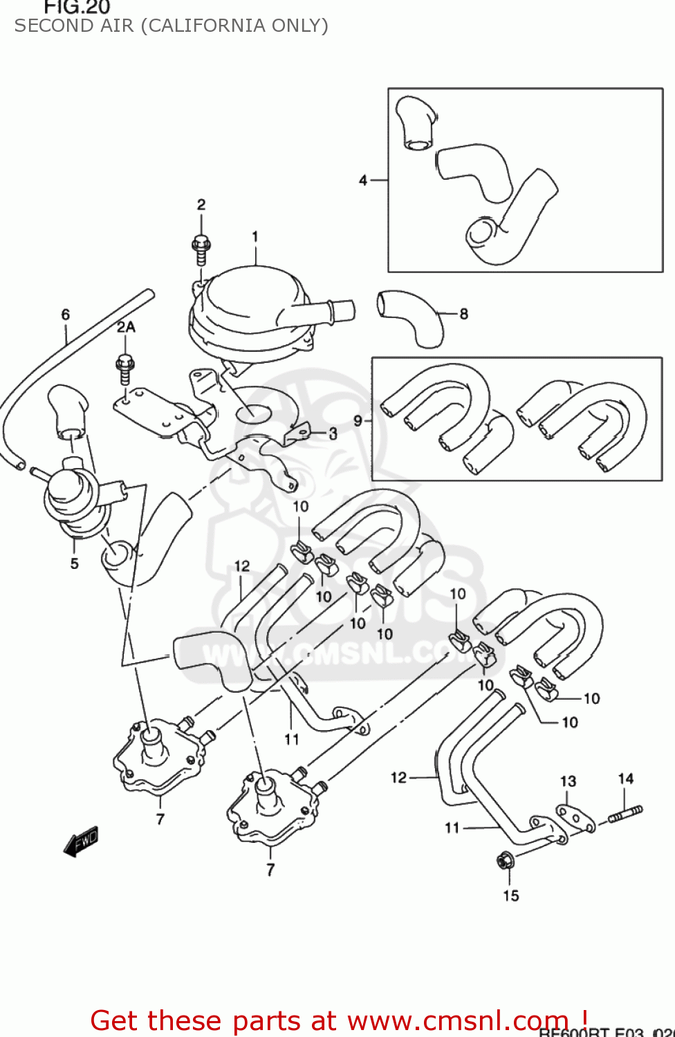 SECOND AIR (CALIFORNIA ONLY) RF600R 1995 (S) USA (E03)