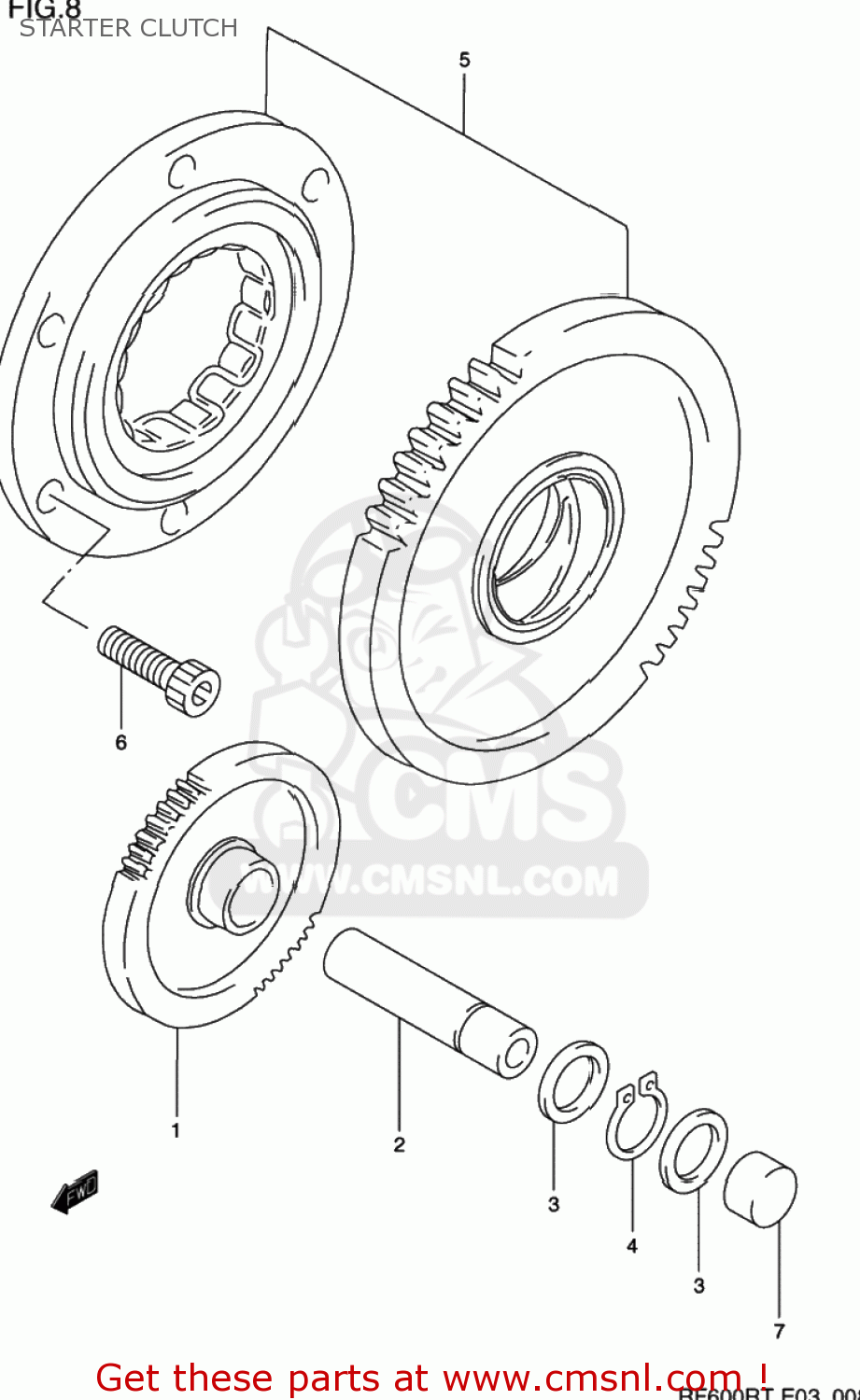STARTER CLUTCH RF600R 1995 (S) USA (E03)