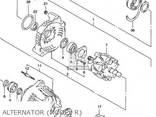 ALTERNATOR (MODEL R) - RF600R 1995 (S) USA (E03)