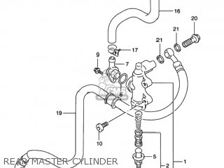REAR MASTER CYLINDER - RF600R 1995 (S) USA (E03)