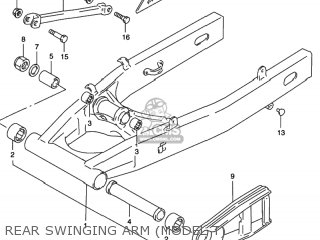 REAR SWINGING ARM (MODEL T) - RF600R 1995 (S) USA (E03)