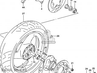 REAR WHEEL - RF600R 1995 (S) USA (E03)