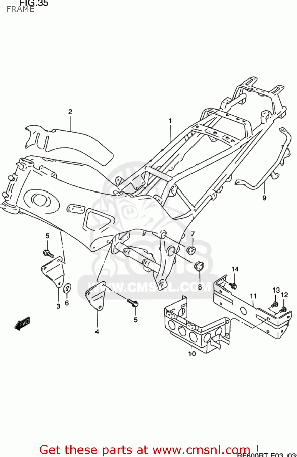 FRAME RF600R 1996 (T) USA (E03)