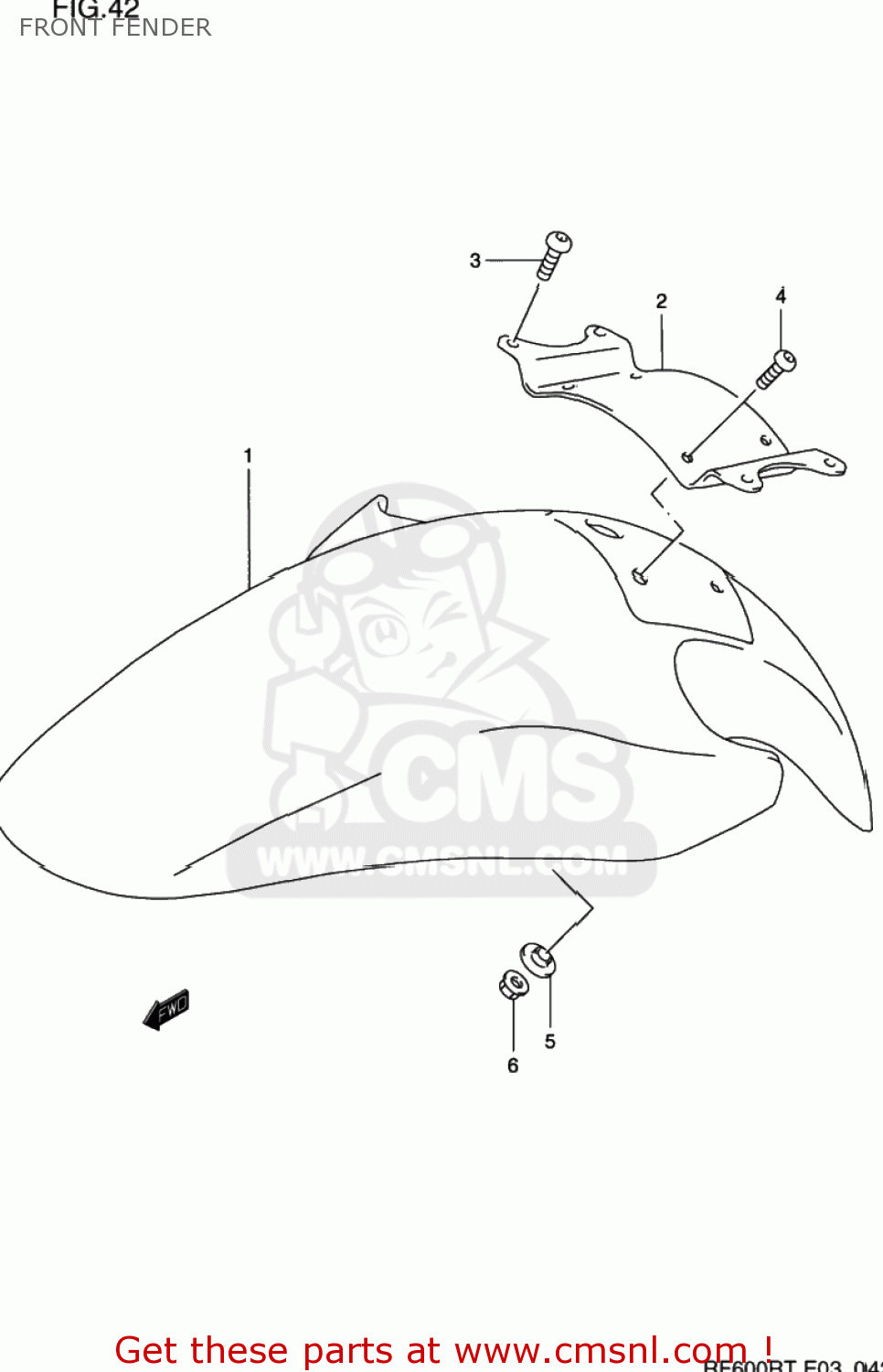 FRONT FENDER RF600R 1996 (T) USA (E03)