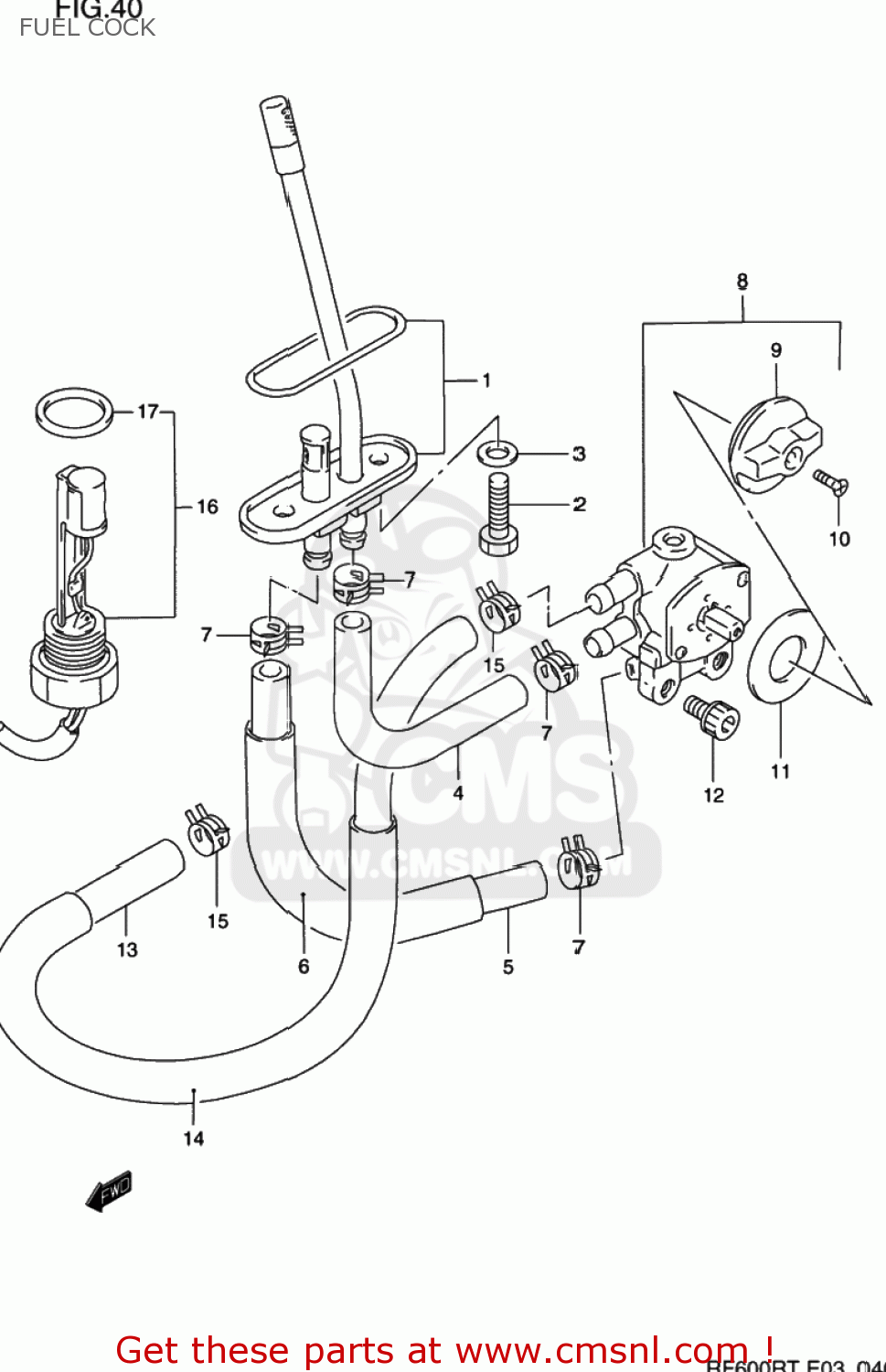 FUEL COCK RF600R 1996 (T) USA (E03)
