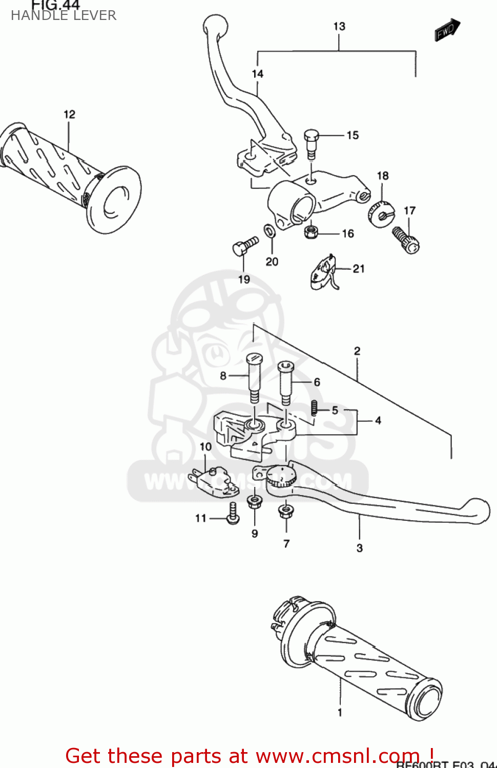 HANDLE LEVER RF600R 1996 (T) USA (E03)