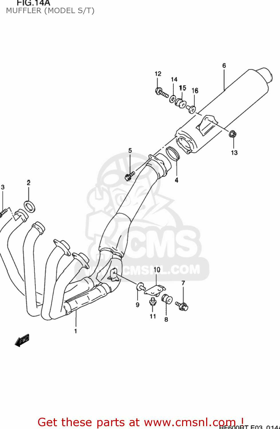 MUFFLER (MODEL S/T) RF600R 1996 (T) USA (E03)