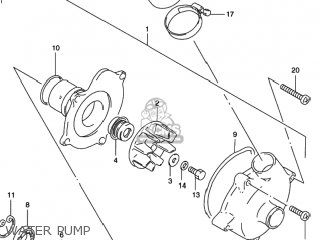 WATER PUMP - RF600R 1996 (T) USA (E03)