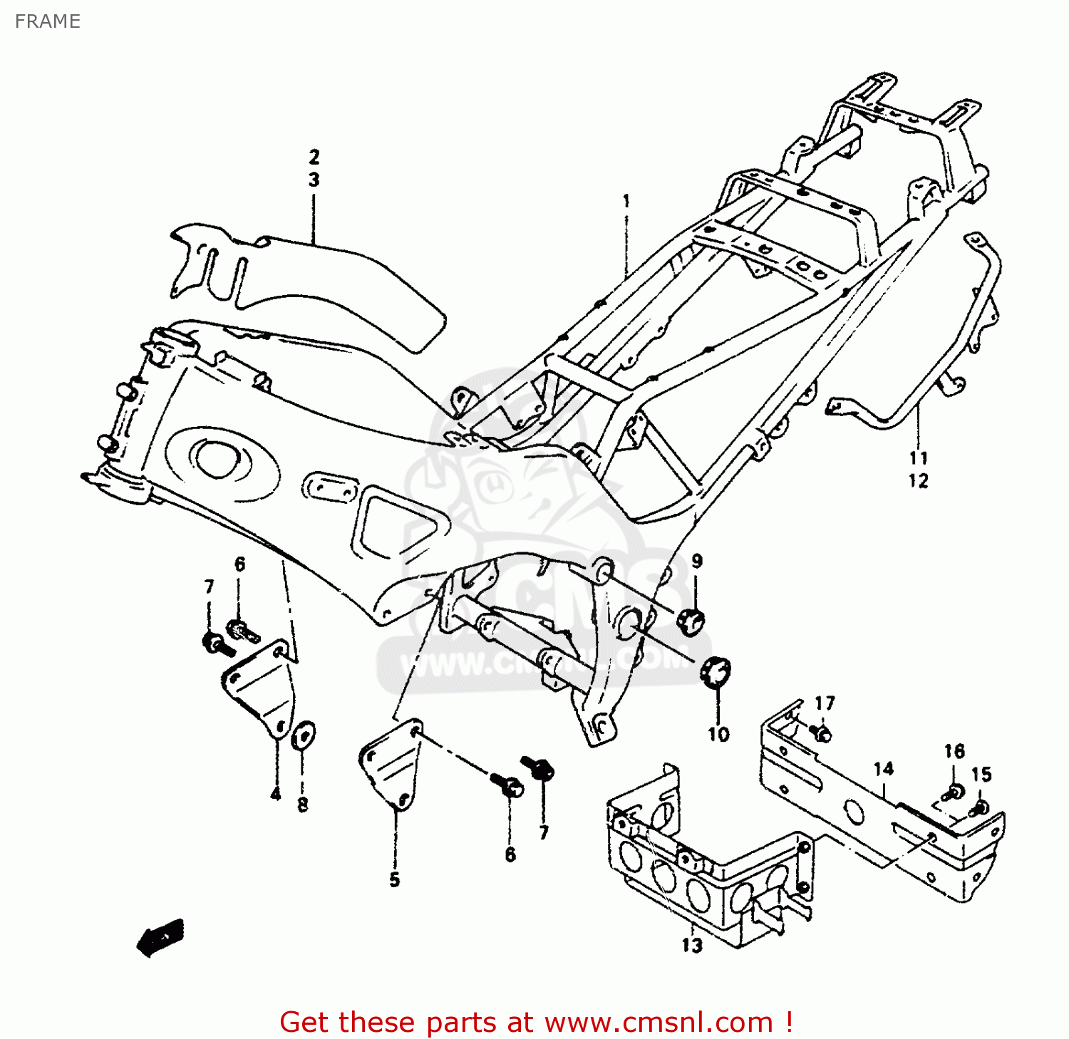 FRAME RF600R 1997 (V) (E02 E04 E18 E22 E24 E25 E34)