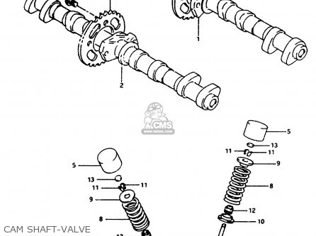 CAM SHAFT-VALVE - RF600R 1997 (V) (E02 E04 E18 E22 E24 E25 E34)