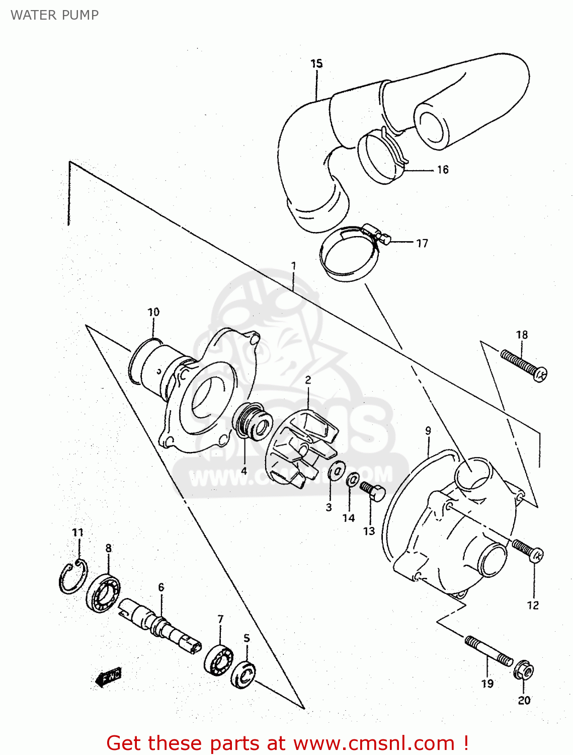 WATER PUMP RF600RU 1993 (P) (E22)