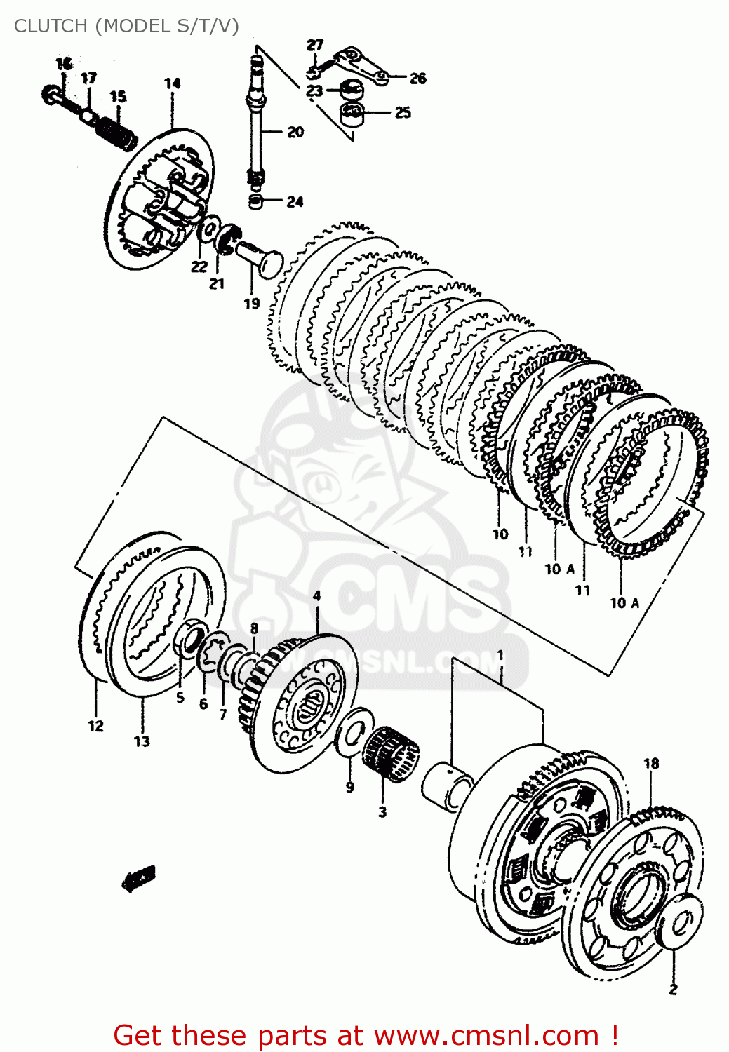 CLUTCH (MODEL S/T/V) RF600RU 1993 (P) (E22)