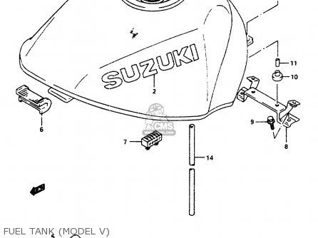 FUEL TANK (MODEL V) - RF600RU 1993 (P) (E22)