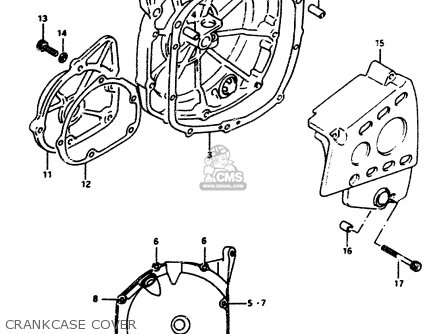 CRANKCASE COVER - RF600RU 1993 (P) (E22)