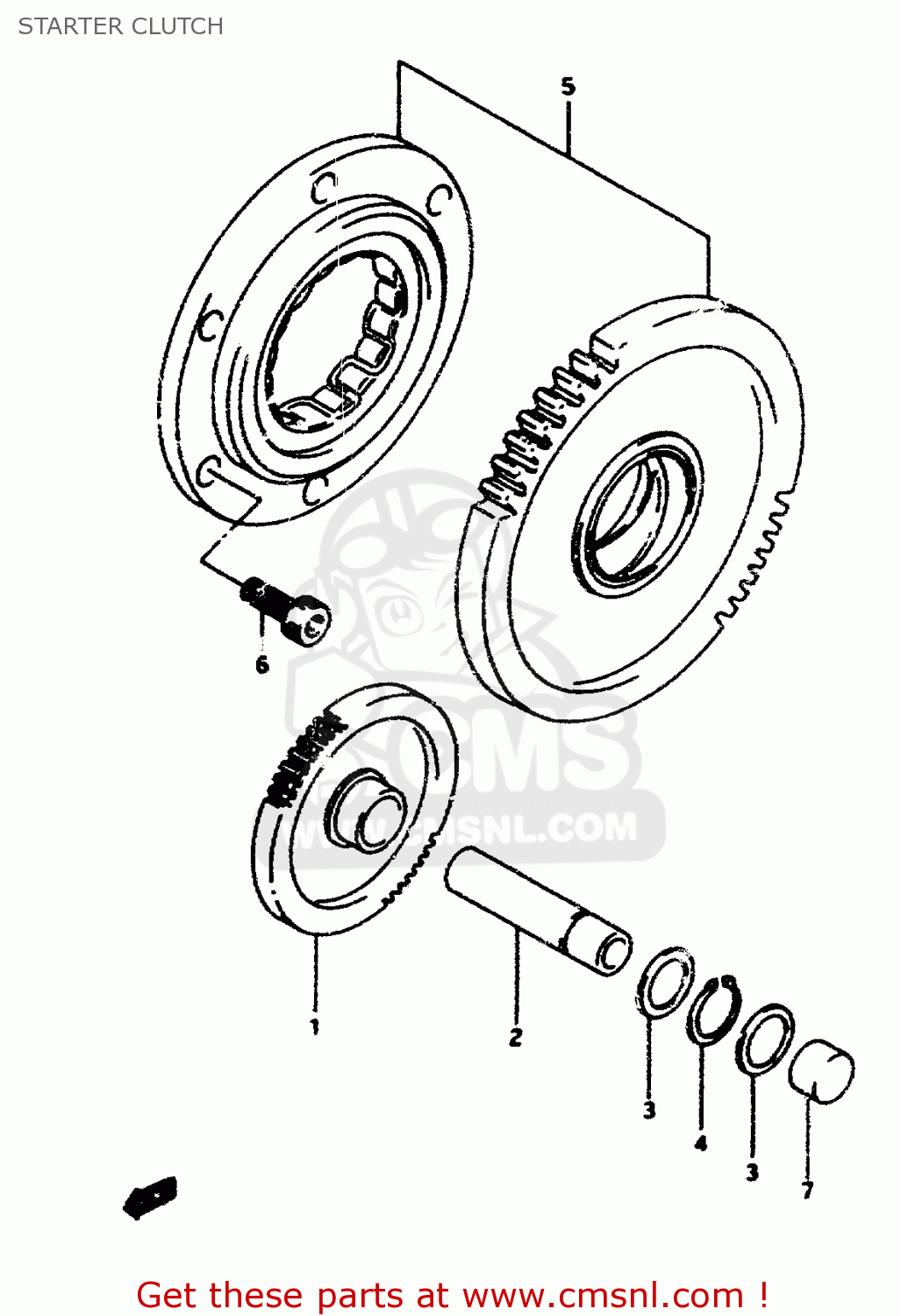 STARTER CLUTCH RF600RU 1994 (R) (E22)