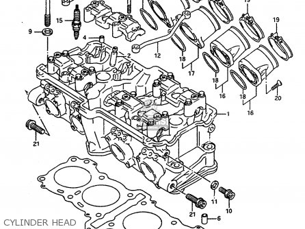 CYLINDER HEAD - RF600RU 1994 (R) (E22)