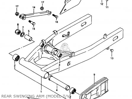REAR SWINGING ARM (MODEL T/V) - RF600RU 1995 (S) (E22)