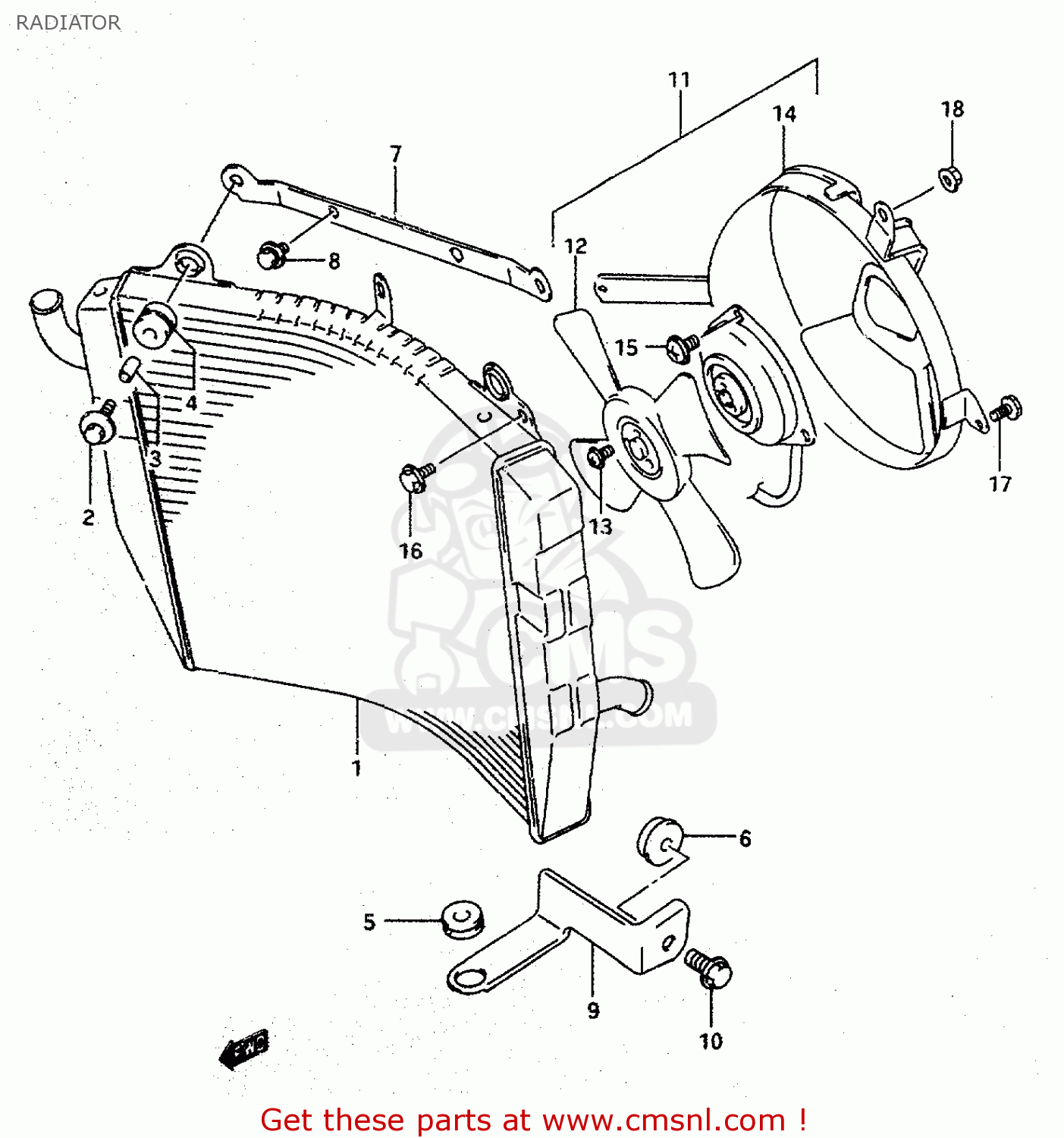 RADIATOR RF600RU 1996 (T) (E22)