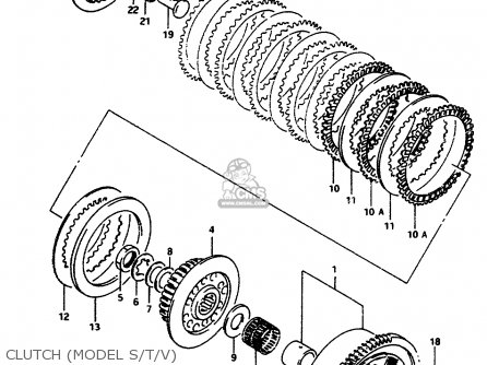 CLUTCH (MODEL S/T/V) - RF600RU 1996 (T) (E22)