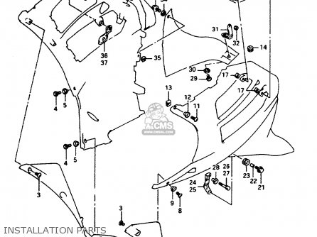INSTALLATION PARTS - RF600RU 1996 (T) (E22)