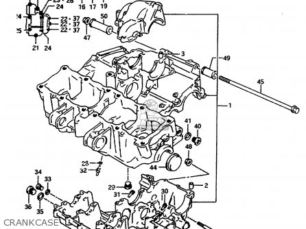 CRANKCASE - RF600RU 1996 (T) (E22)