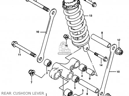 REAR CUSHION LEVER - RF600RU 1996 (T) (E22)