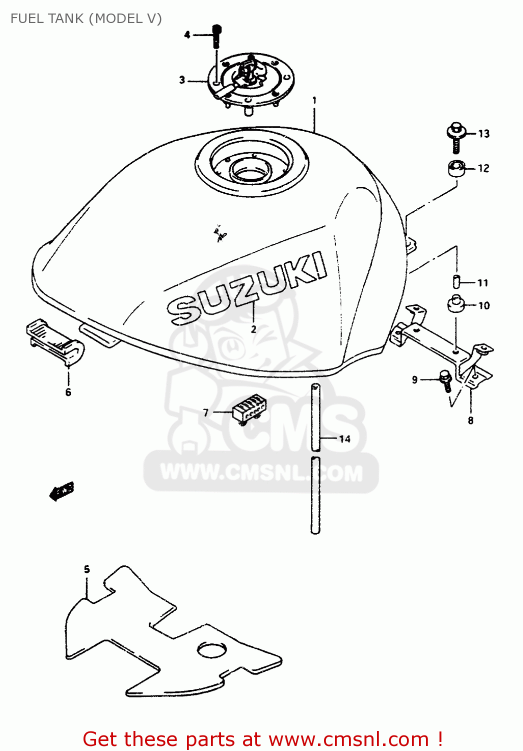 FUEL TANK (MODEL V) RF600RU 1997 (V) (E22)
