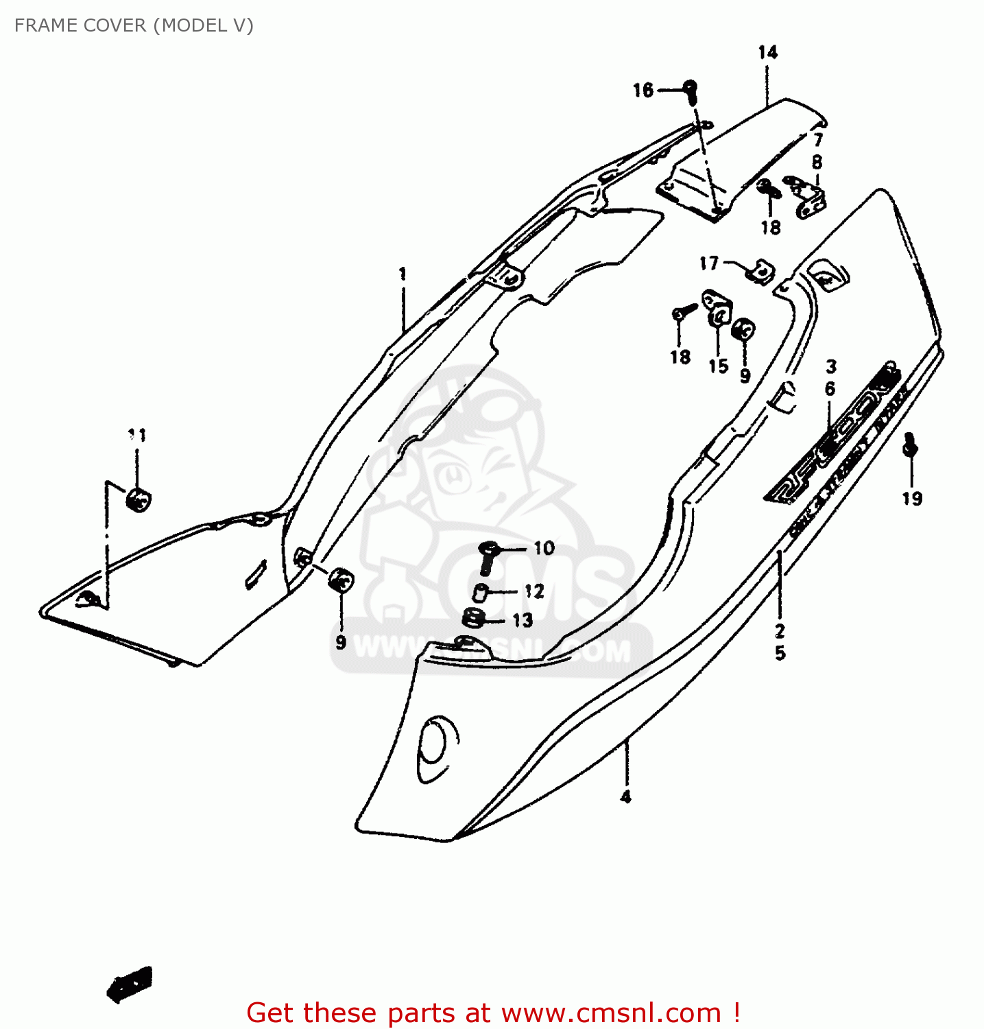 FRAME COVER (MODEL V) RF600RU 1997 (V) (E22)