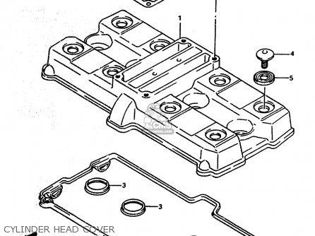 CYLINDER HEAD COVER - RF600RU 1997 (V) (E22)