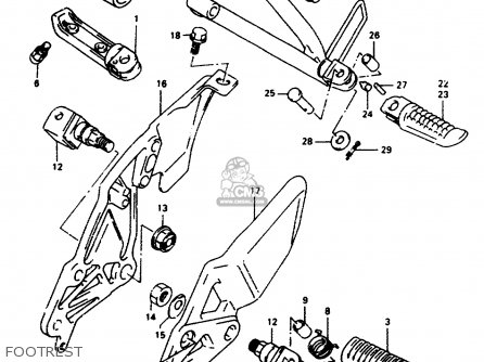 FOOTREST - RF600RU 1997 (V) (E22)