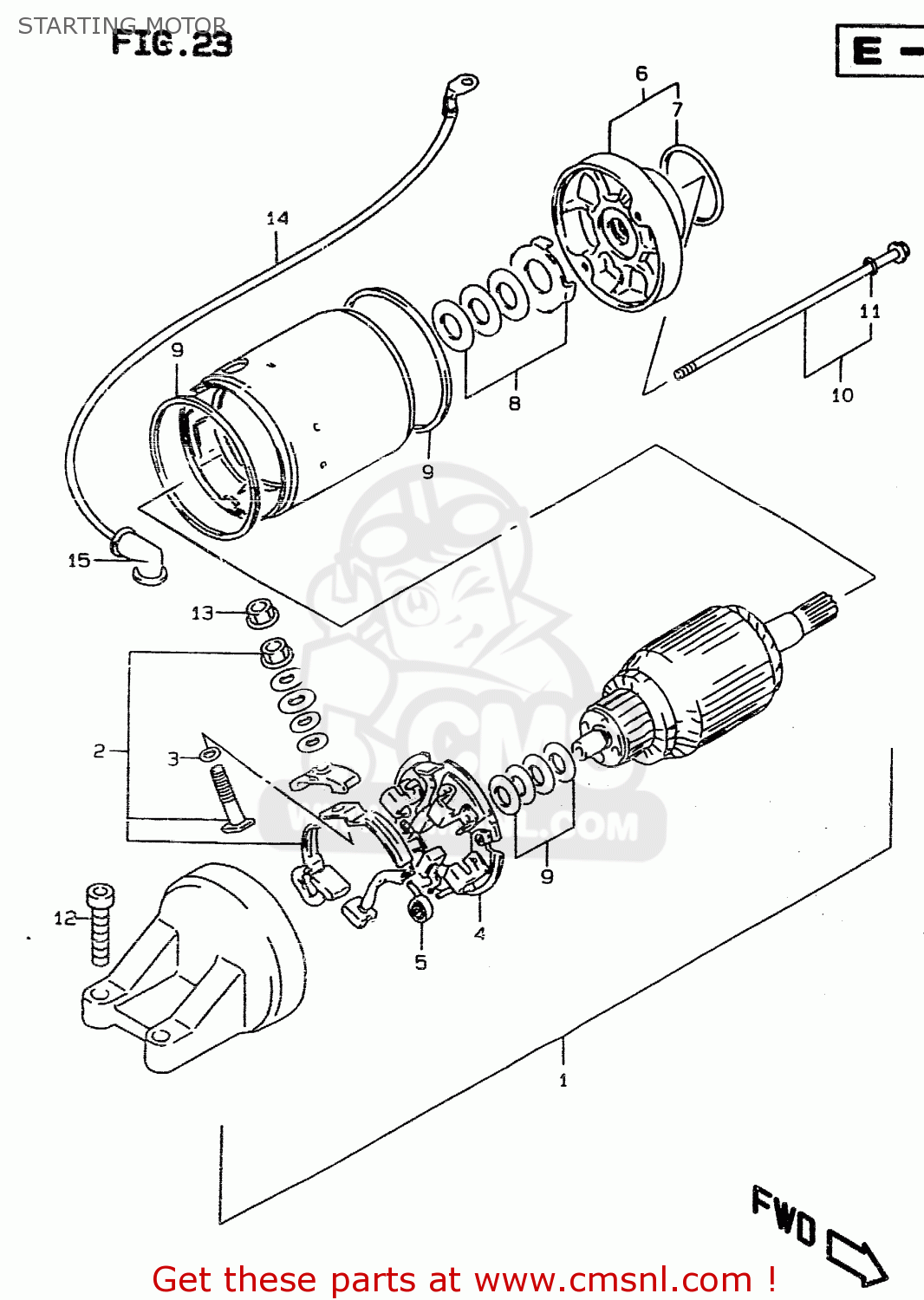 STARTING MOTOR RF900R 1994 (R) (E02 E04 E18 E22 E24 E25 E34 E39)