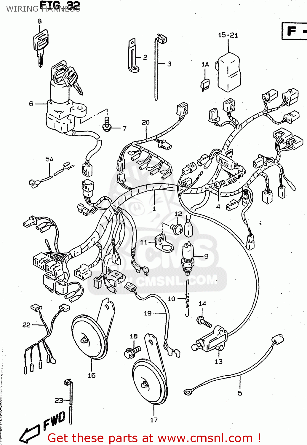 WIRING HARNESS RF900R 1994 (R) (E02 E04 E18 E22 E24 E25 E34 E39)