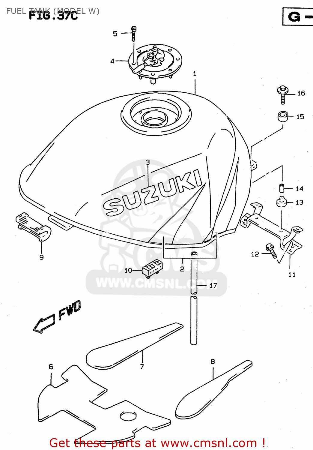 FUEL TANK (MODEL W) RF900R 1994 (R) (E02 E04 E18 E22 E24 E25 E34 E39)