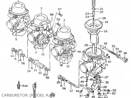 CARBURETOR (MODEL R/S) - RF900R 1994 (R) (E02 E04 E18 E22 E24 E25 E34 E39)