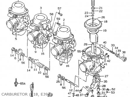 CARBURETOR (E18, E39) - RF900R 1994 (R) (E02 E04 E18 E22 E24 E25 E34 E39)