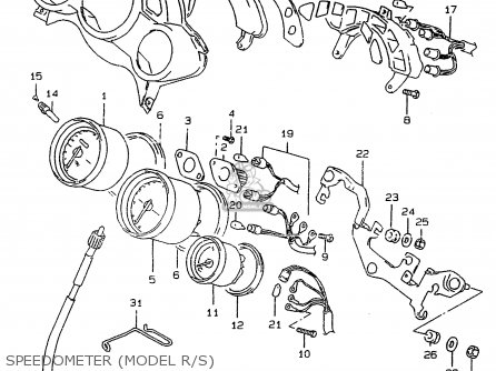 SPEEDOMETER (MODEL R/S) - RF900R 1994 (R) (E02 E04 E18 E22 E24 E25 E34 E39)