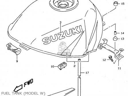 FUEL TANK (MODEL W) - RF900R 1994 (R) (E02 E04 E18 E22 E24 E25 E34 E39)
