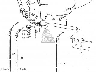 HANDLE BAR - RF900R 1994 (R) (E02 E04 E18 E22 E24 E25 E34 E39)