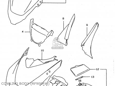 COWLING BODY (RF900RW) - RF900R 1994 (R) (E02 E04 E18 E22 E24 E25 E34 E39)