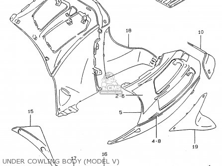 UNDER COWLING BODY (MODEL V) - RF900R 1994 (R) (E02 E04 E18 E22 E24 E25 E34 E39)