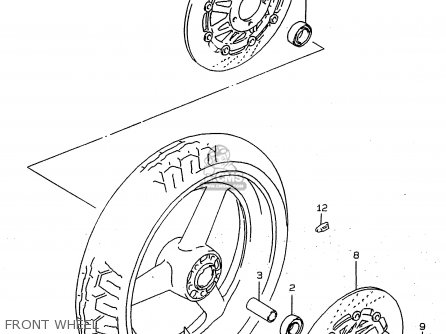 FRONT WHEEL - RF900R 1994 (R) (E02 E04 E18 E22 E24 E25 E34 E39)