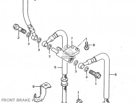 FRONT BRAKE HOSE - RF900R 1994 (R) (E02 E04 E18 E22 E24 E25 E34 E39)