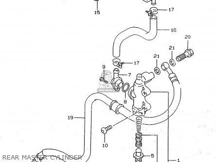 REAR MASTER CYLINDER - RF900R 1994 (R) (E02 E04 E18 E22 E24 E25 E34 E39)