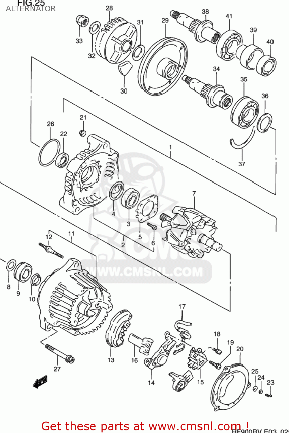 ALTERNATOR RF900R 1994 (R) USA (E03)