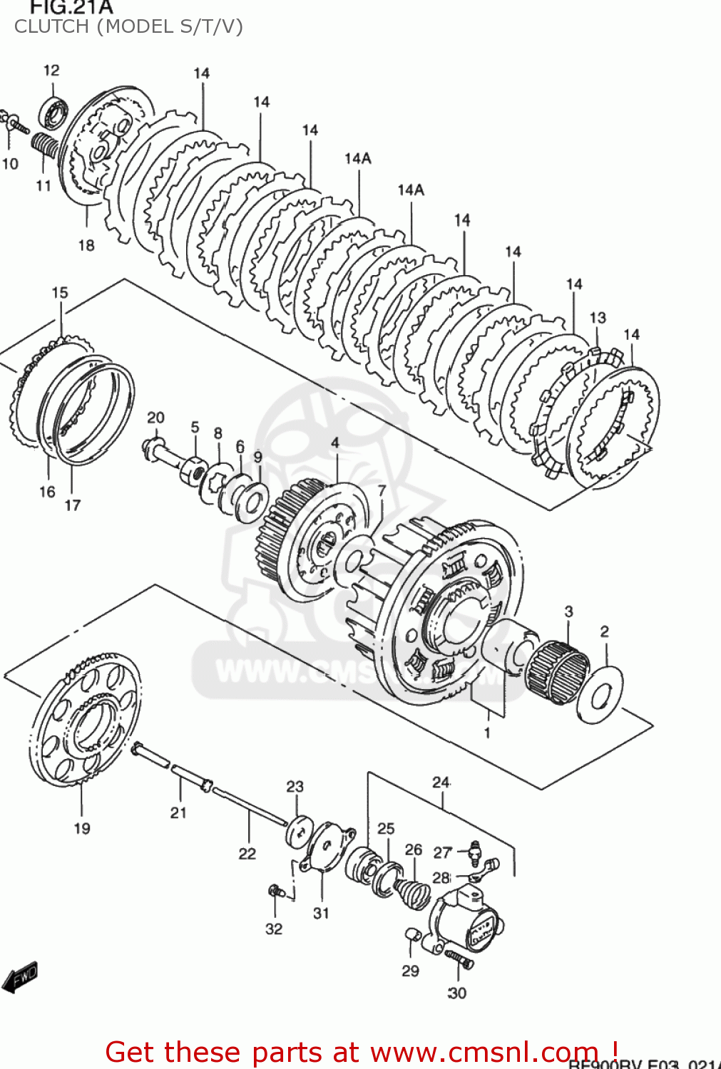 CLUTCH (MODEL S/T/V) RF900R 1994 (R) USA (E03)