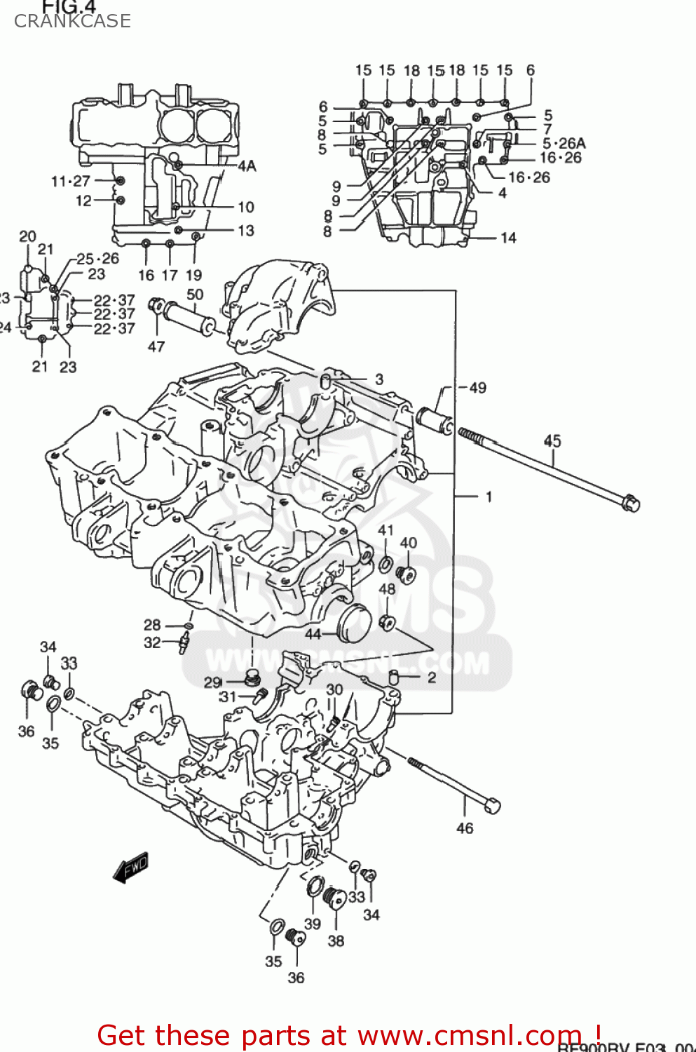 CRANKCASE RF900R 1994 (R) USA (E03)